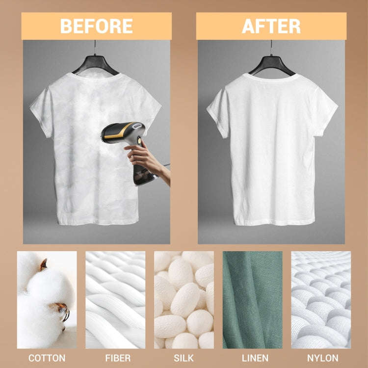 Small Portable Handheld Household Steam Spray Clothes Wrinkle Removal Iron, Size: EU Plug(Black)
