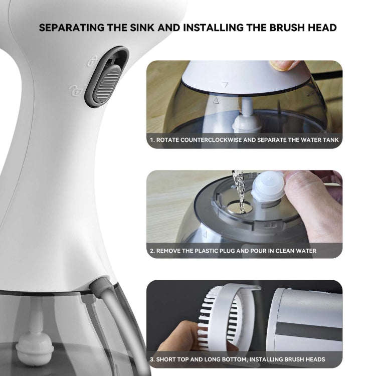 Small Portable Handheld Household Steam Spray Clothes Wrinkle Removal Iron, Size: EU Plug(Black)