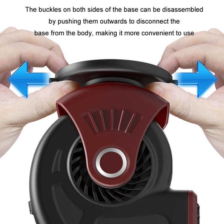 Portable Car Heater Small Fan Defogger, Color: 12V Red