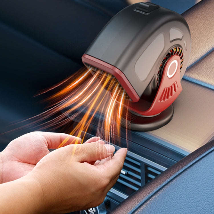 Portable Car Heater Small Fan Defogger, Color: 12V Red