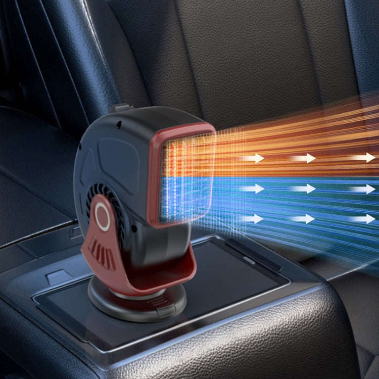Portable Car Heater Small Fan Defogger, Color: 12V Red