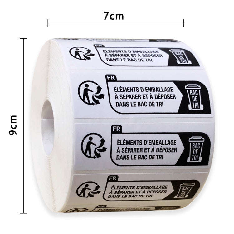 7x2cm Environmentally Friendly Packaging Warning Slogan Label Sticker(2000pcs /Roll)