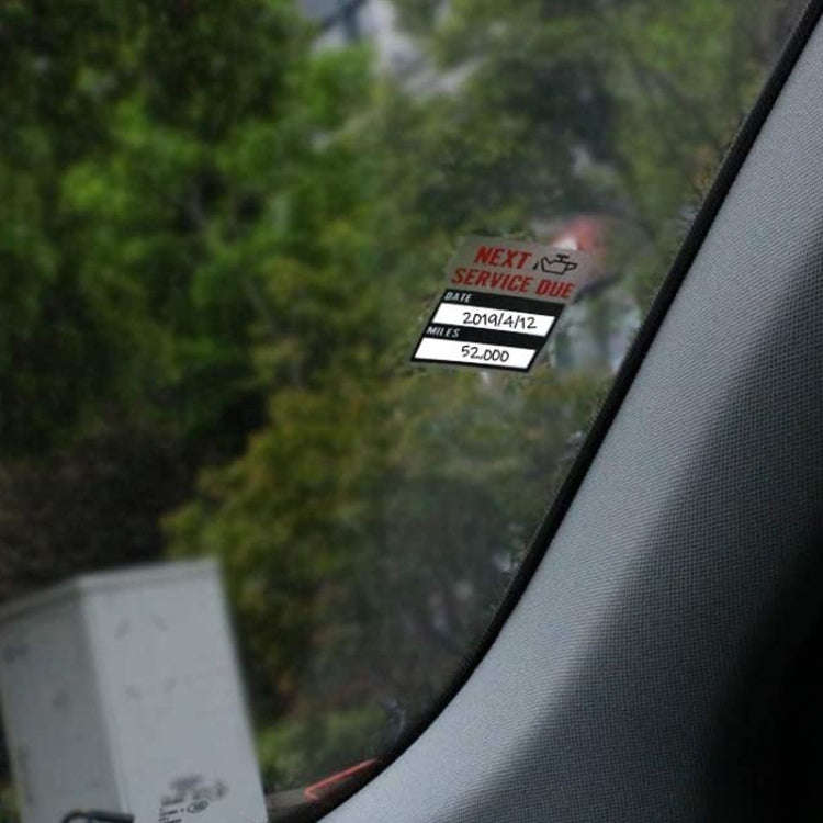 Car Oil Change/Maintenance Reminder Window Sticker(100pcs /Roll)