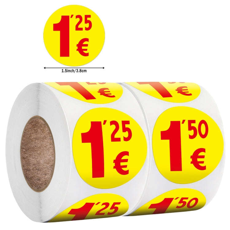 500pcs /Roll 3.8cm Price Tag Supermarket Sealing Sticker(S119)