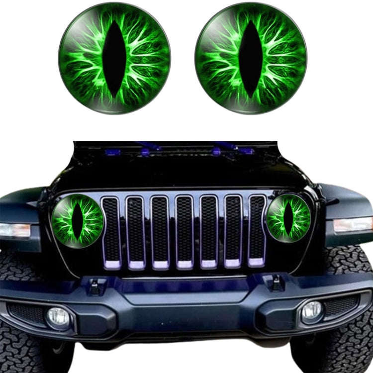 1pair Beast Eyes Headlight Decorative Stickers Off-Road Vehicle Front Lights Stereo Decals, Style: 1