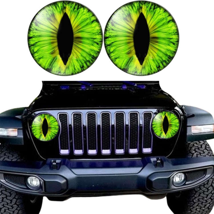 1pair Beast Eyes Headlight Decorative Stickers Off-Road Vehicle Front Lights Stereo Decals, Style: 7
