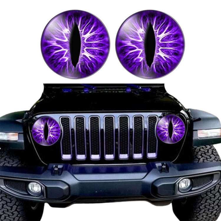 1pair Beast Eyes Headlight Decorative Stickers Off-Road Vehicle Front Lights Stereo Decals, Style: 8