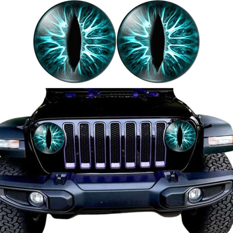 1pair Beast Eyes Headlight Decorative Stickers Off-Road Vehicle Front Lights Stereo Decals, Style: 9