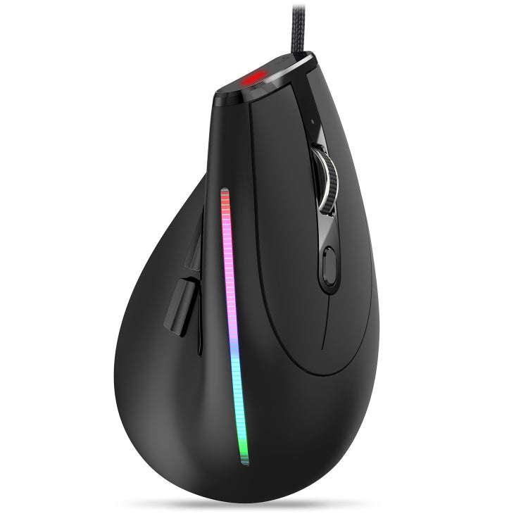 ZELOTES T50 9-Keys RGB Lighting Effect Vertical Grip Ergonomic Programming Wired Mouse(Black)