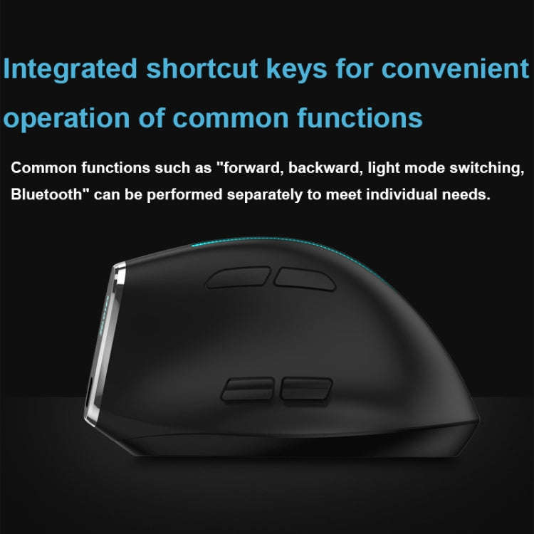 ZELOTES F36 9-Keys Vertical Grip Ergonomic Programming Dual Bluetooth + 2.4G Wireless Mouse(White)