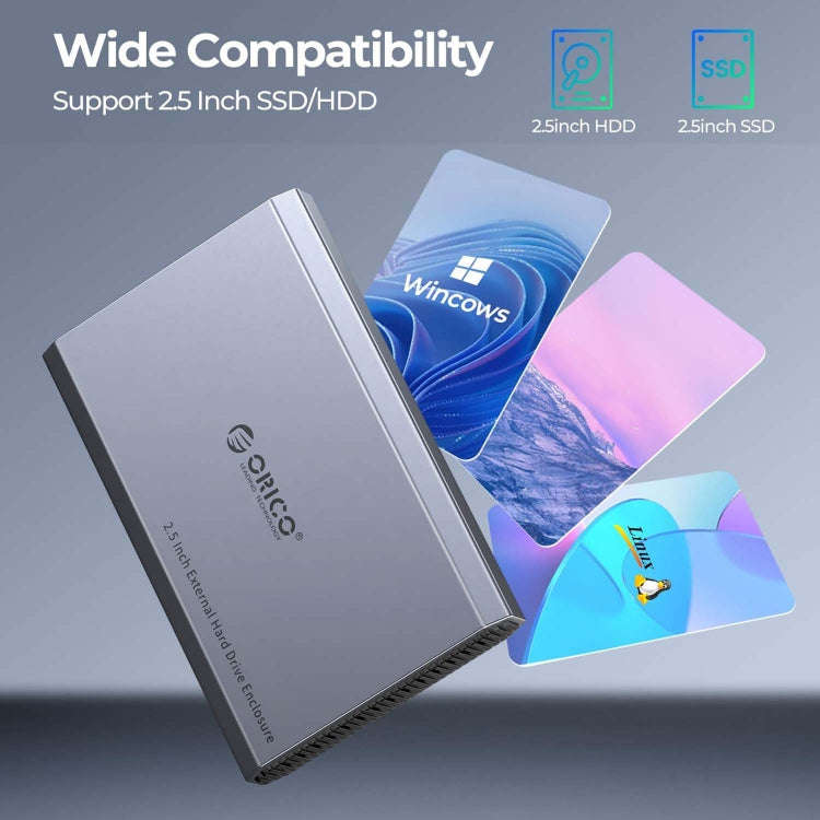 ORICO DD25 USB3.1 5Gbps Mobile Hard Drive Case 2.5 inch External Mechanical Solid State SATA Univ...