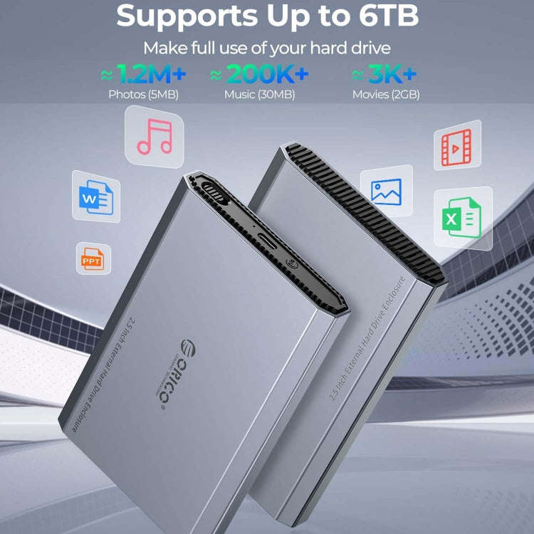 ORICO DD25 USB3.1 5Gbps Mobile Hard Drive Case 2.5 inch External Mechanical Solid State SATA Univ...