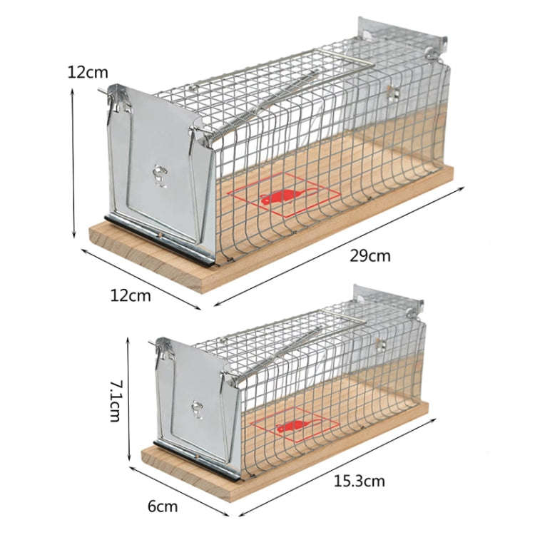 Wooden Mousetrap Cage Live Animal Humane Trap Catch, Size: Large