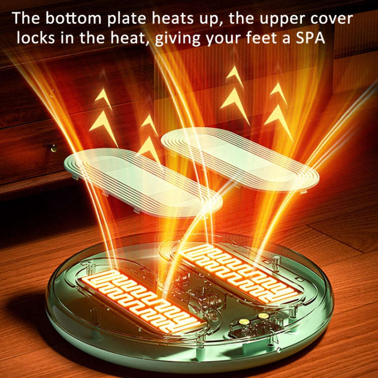 5V USB Plug Foot Massager Warmer 3 Levels Temperature & Vibration Adjustable(Milk Green)