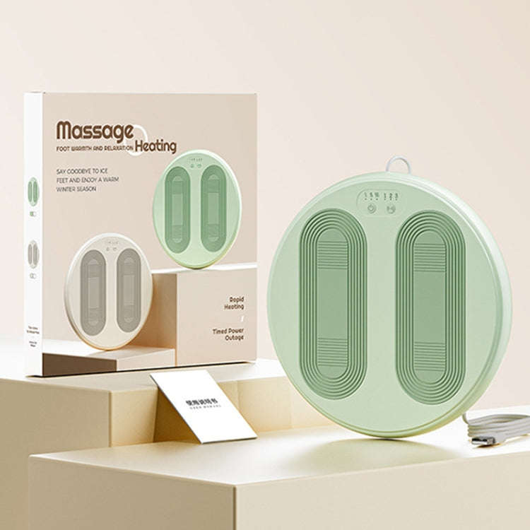 5V USB Plug Foot Massager Warmer 3 Levels Temperature & Vibration Adjustable(Milk Green)