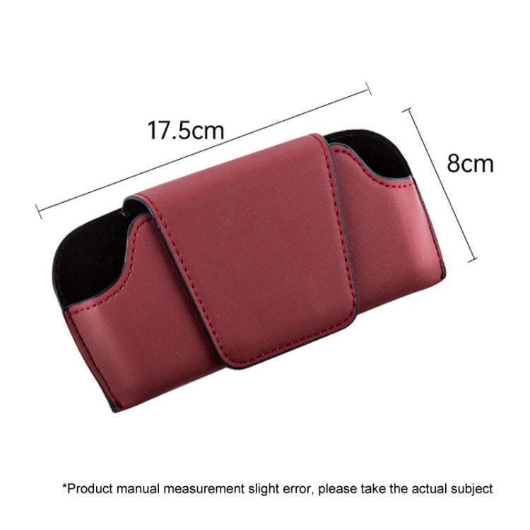 Car Eyeglasses Case Sun Visor Back Clip Sunglasses Organizer Multi-function Leather Sunglasses Cl...