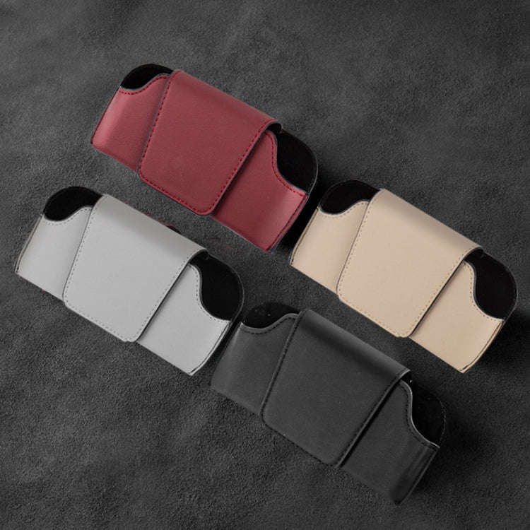 Car Eyeglasses Case Sun Visor Back Clip Sunglasses Organizer Multi-function Leather Sunglasses Cl...
