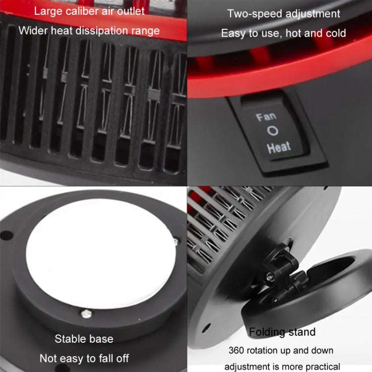 12V Car Heater 360 Adjustable Defogging Defrosting Heating Fan Heating Cooling Function Windscree...