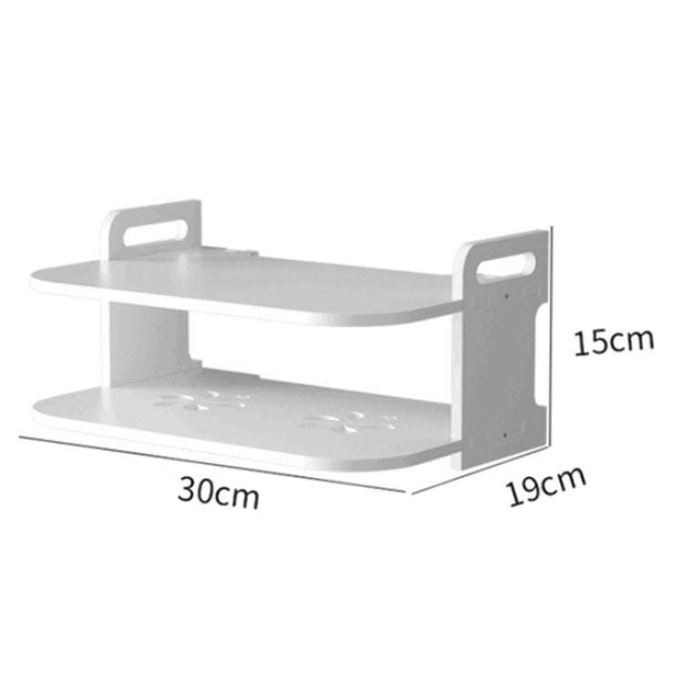 30cm Living Room Projector Holder Home Wall-Mounted No-Punch Hollowing Set-Top Box Shelf