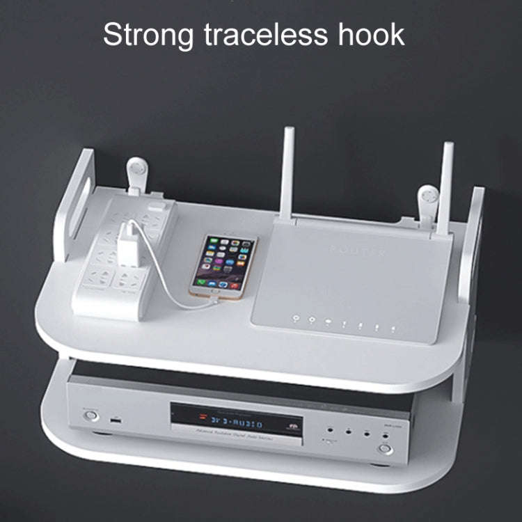 30cm Living Room Projector Holder Home Wall-Mounted No-Punch Hollowing Set-Top Box Shelf