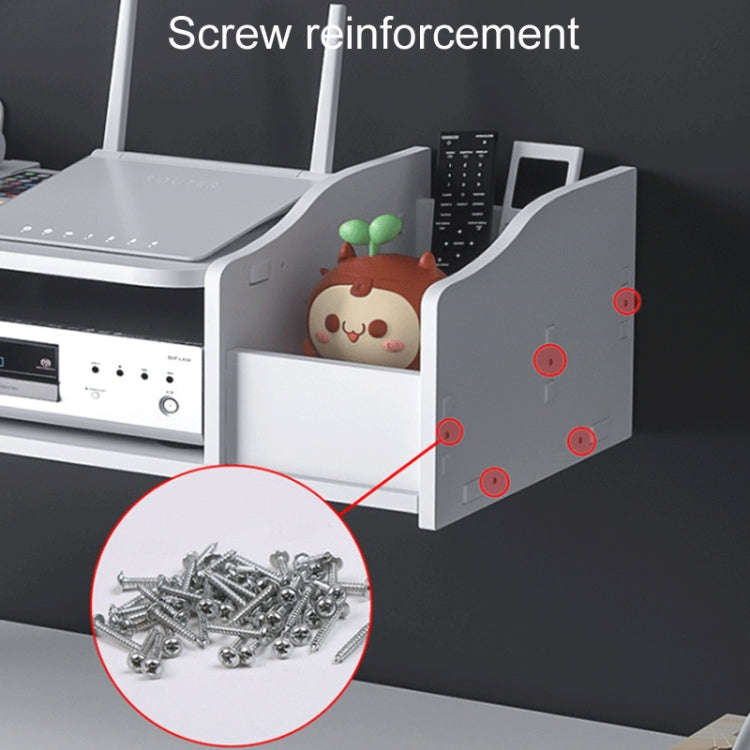 30cm Living Room Projector Holder Home Wall-Mounted No-Punch Hollowing Set-Top Box Shelf