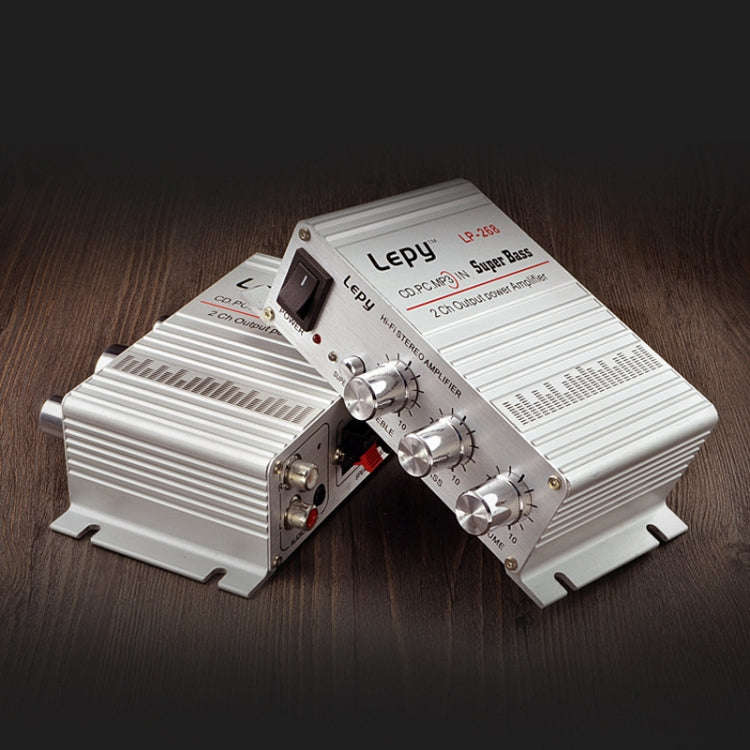 Lepy LP-268 DC12V High Fidelity Power Car/Motorcycle Amplifier(Silver)