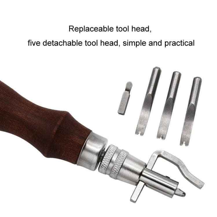 7 In 1 Leather Edge Presser Groove Cutter Edge Trimmer(Brown)