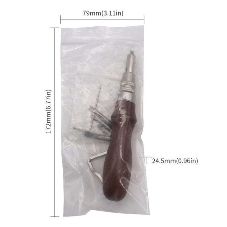 7 In 1 Leather Edge Presser Groove Cutter Edge Trimmer(Brown)