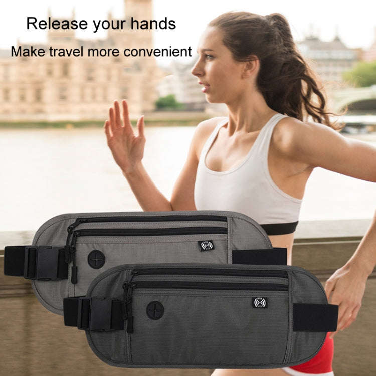 Sports Running Waist Pack Outdoor Fitness Large Capacity RFID Blocking Wallet Waterproof Phone Wa...