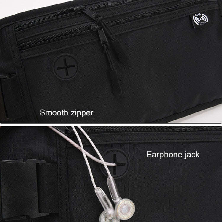 Sports Running Waist Pack Outdoor Fitness Large Capacity RFID Blocking Wallet Waterproof Phone Wa...