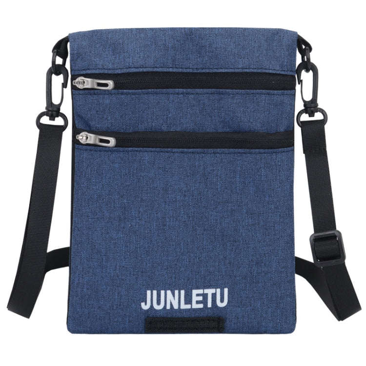 JUNLETU Crossbody Bag Waterproof Cell Phone Bag Travel Documents Passport Card Neck Pouch(Dark Blue)