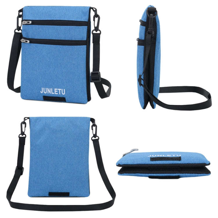 JUNLETU Crossbody Bag Waterproof Cell Phone Bag Travel Documents Passport Card Neck Pouch(Dark Blue)