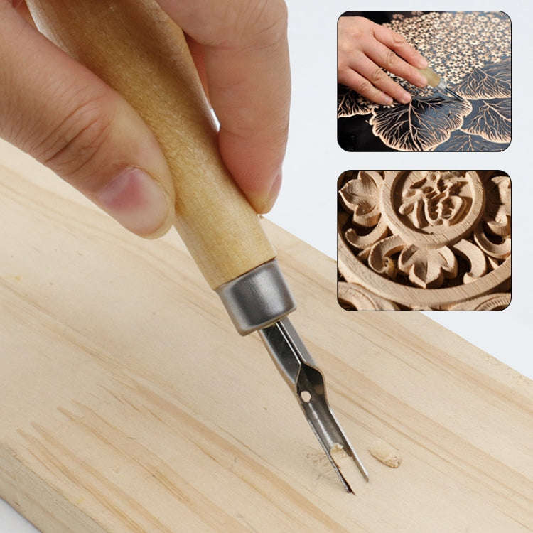 7pcs /Set Wood Handle Carving Knife Tool Art Combination Set(Five Blade Heads)