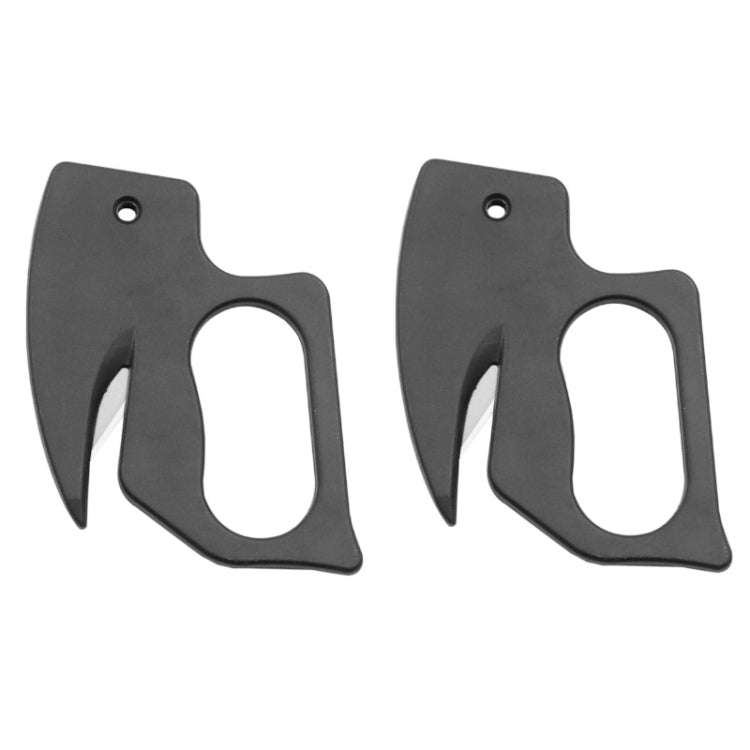 2pcs Multi-purpose Paper Cutting Stainless Steel Blade Letter Opener, Color: Black