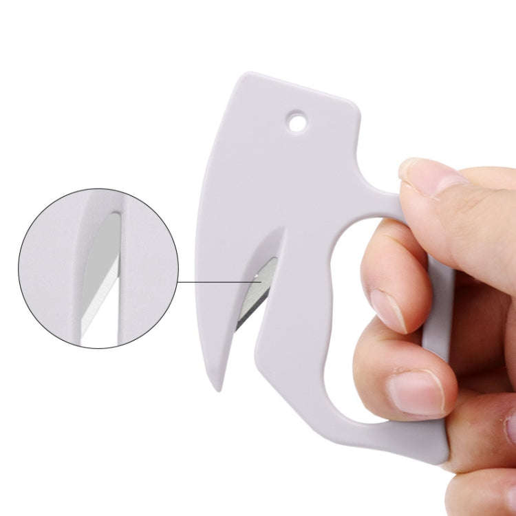 2pcs Multi-purpose Paper Cutting Stainless Steel Blade Letter Opener, Color: White