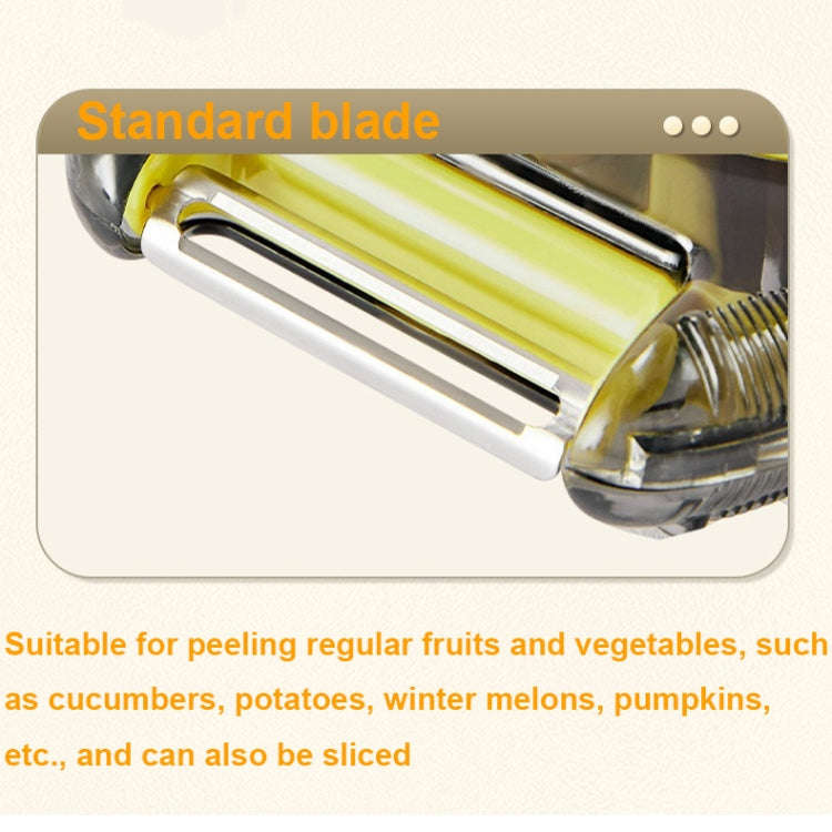 3-In-1 Multifunctional Rotary Peeler Household Kitchen Tools Scraper Fruit Grater(Gray)