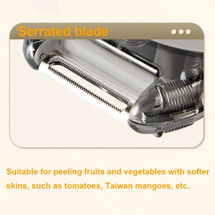 3-In-1 Multifunctional Rotary Peeler Household Kitchen Tools Scraper Fruit Grater(Green)