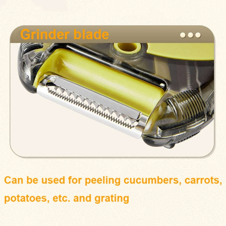 3-In-1 Multifunctional Rotary Peeler Household Kitchen Tools Scraper Fruit Grater(Gray)