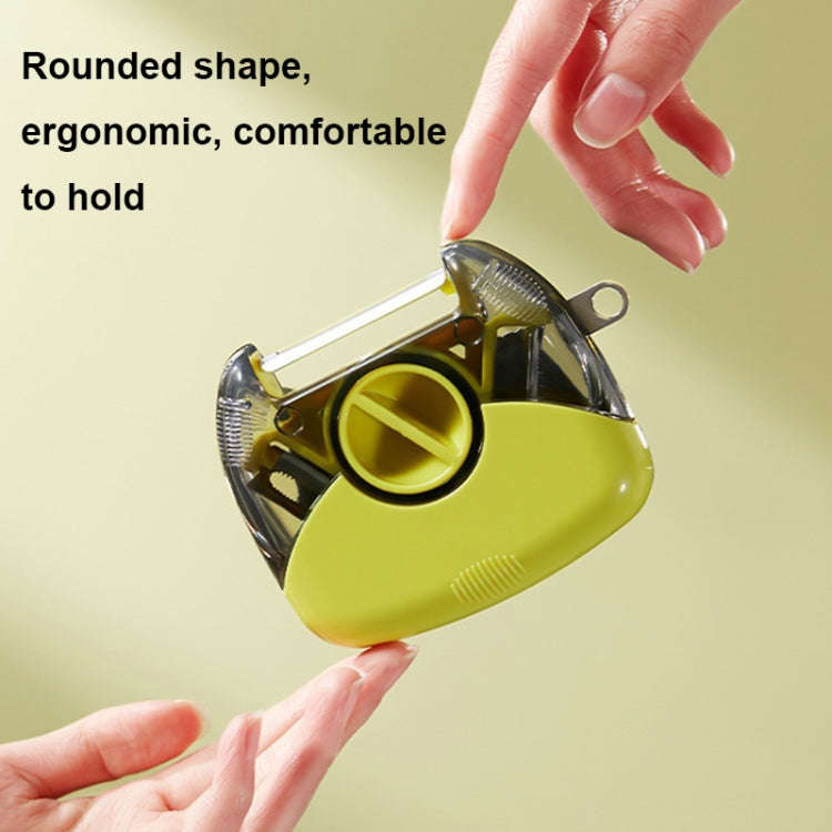 3-In-1 Multifunctional Rotary Peeler Household Kitchen Tools Scraper Fruit Grater(Gray)