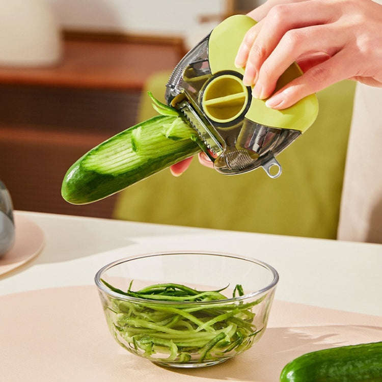 3-In-1 Multifunctional Rotary Peeler Household Kitchen Tools Scraper Fruit Grater(Gray)