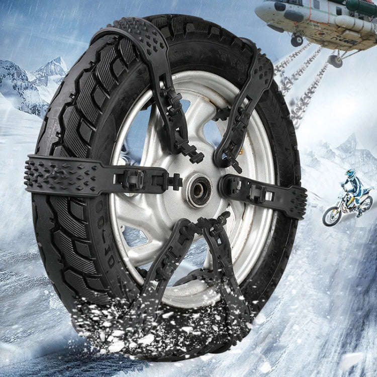 Electrical Bicycle And Motorcycle Winter Snow Tire Anti-Skid Chain(Black)
