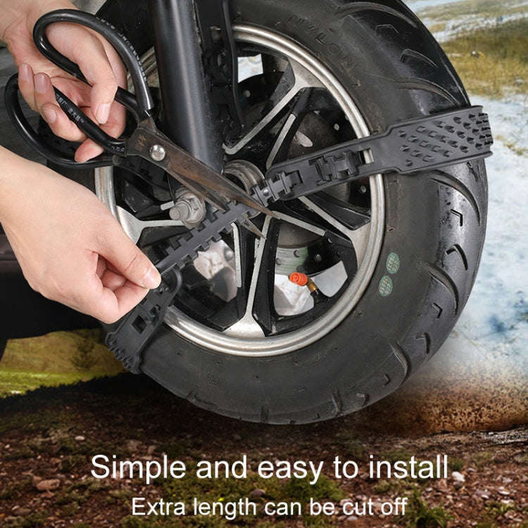 Electrical Bicycle And Motorcycle Winter Snow Tire Anti-Skid Chain(Black)