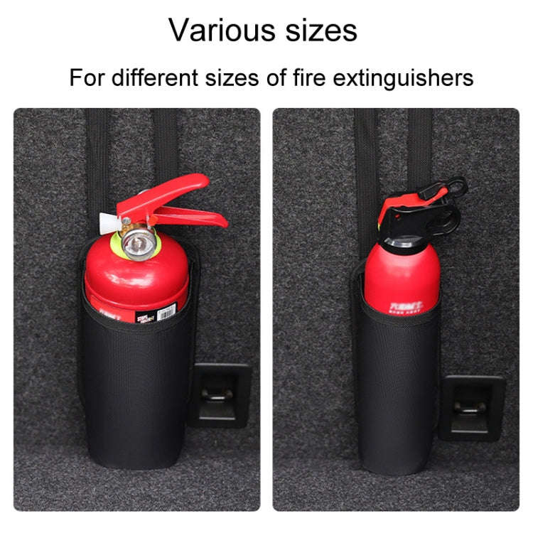 Large Car Fire Extinguisher Storage Bag Auto Seatback Bag Cup Holder