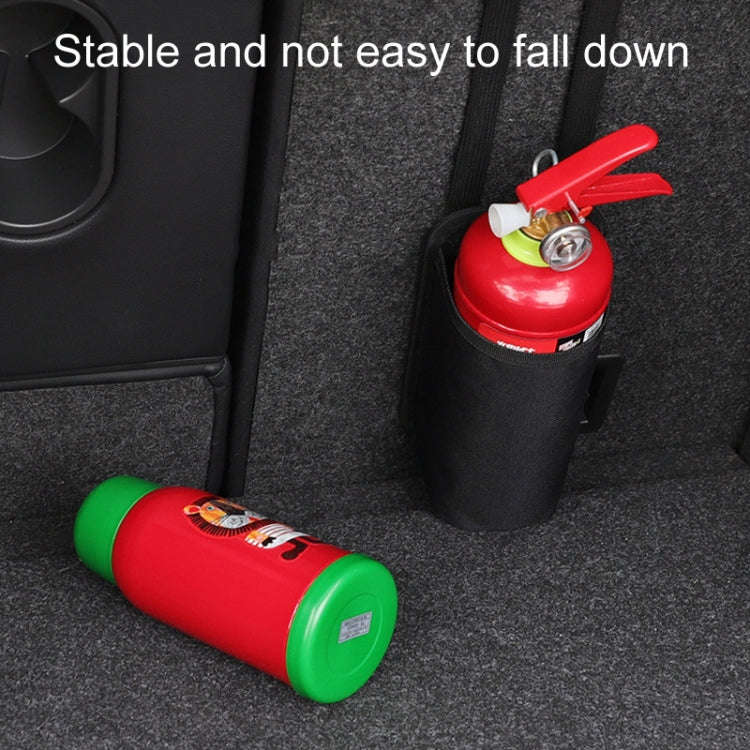 Large Car Fire Extinguisher Storage Bag Auto Seatback Bag Cup Holder