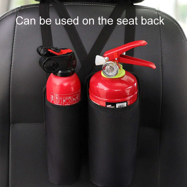 Large Car Fire Extinguisher Storage Bag Auto Seatback Bag Cup Holder