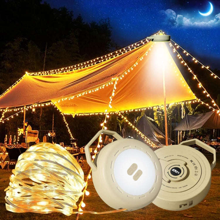 TUBUZHE 2 In 1 LED Portable String Lamp Camping Atmosphere Light USB Rechargeable Outdoor Tent Ni...