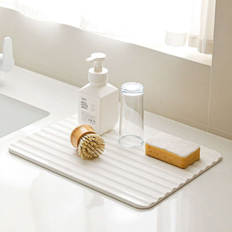 Diatomite Kitchen Drying Mat Drainage Countertop Pad Quick Dry Coaster Bathroom Hard Floor Mat, S...
