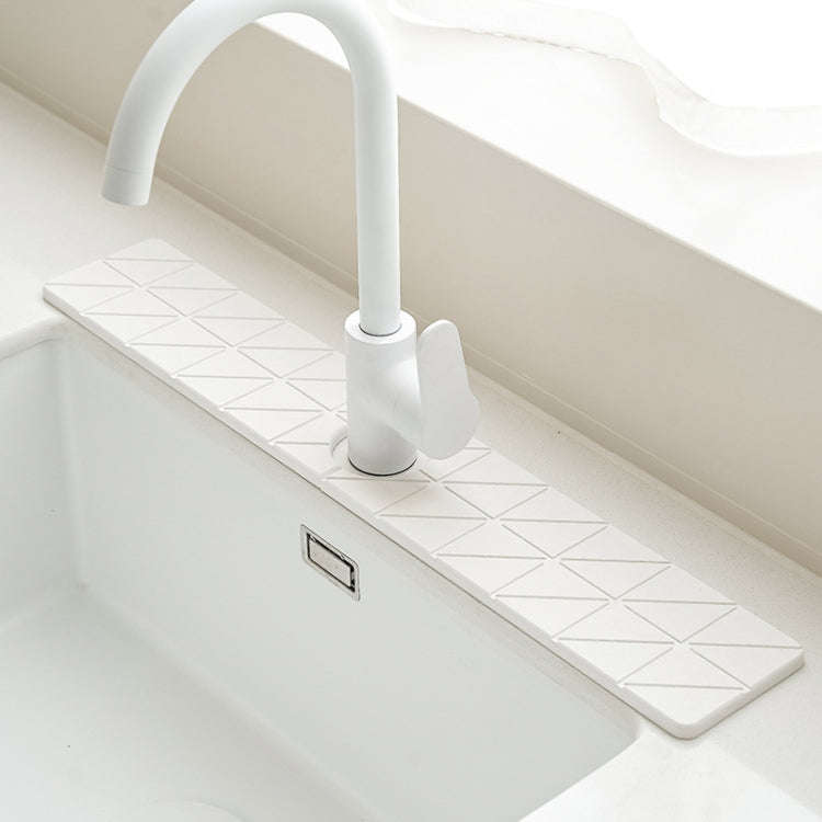 Faucet Sink Drying Mat Diatomaceous Earth Stone Splashproof Absorbent Sink Drainage Mat, Color: K...