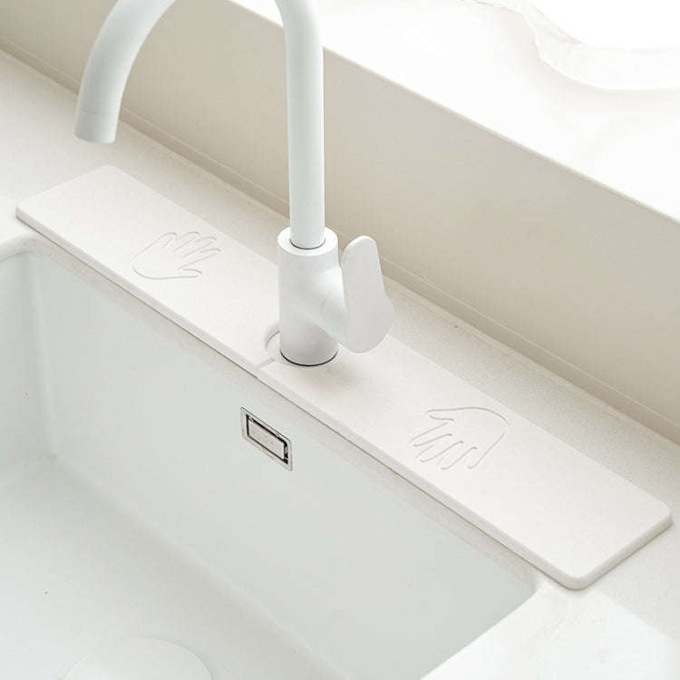 Faucet Sink Drying Mat Diatomaceous Earth Stone Splashproof Absorbent Sink Drainage Mat, Color: K...