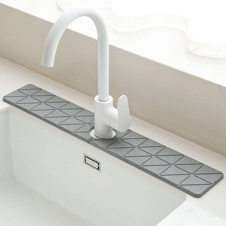 Faucet Sink Drying Mat Diatomaceous Earth Stone Splashproof Absorbent Sink Drainage Mat, Color: K...